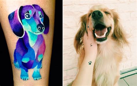 Golden retriever dog pet animal watercolor temporary tattoos. 30 Incredibly Gorgeous Dog-Inspired Tattoos - BarkPost