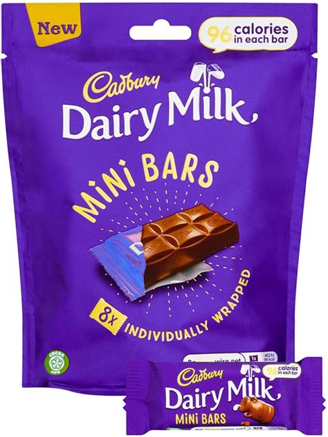 Cadbury Dairy Milk Chocolate Mini Bars Individually Wrapped 144 G