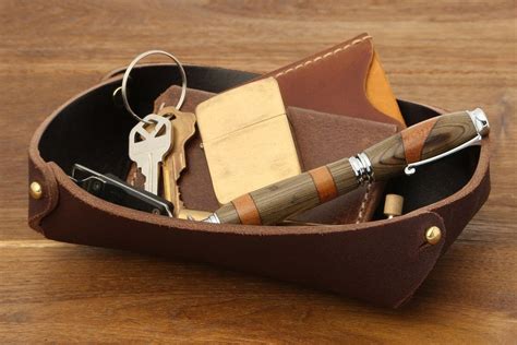Hollows Leather Pocket Dump Tray Containers Drop Pocket Dump