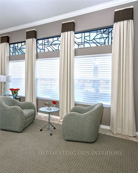 Window Treatments Curtains With Blinds Living Room Blinds Custom