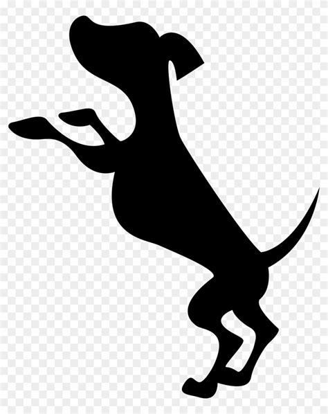Small Dog Silhouette Standing On His Back Paws Svg Small Dog