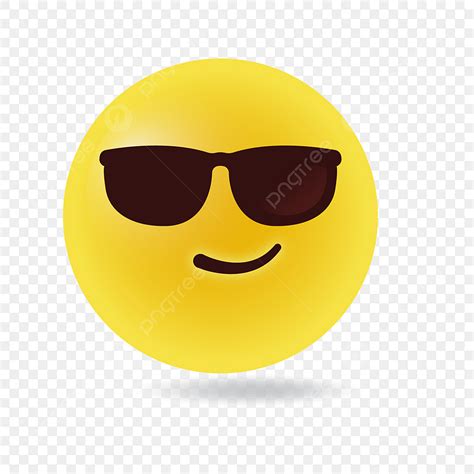 Funny Expressions Vector Png Images Cool Emoji With Sunglasses Funny