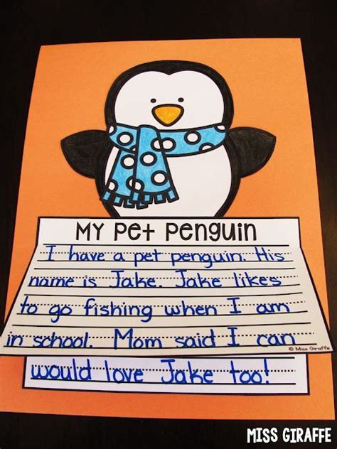 Penguins Writing Paper For A Bunch Of Fun Winter Writing Prompts And
