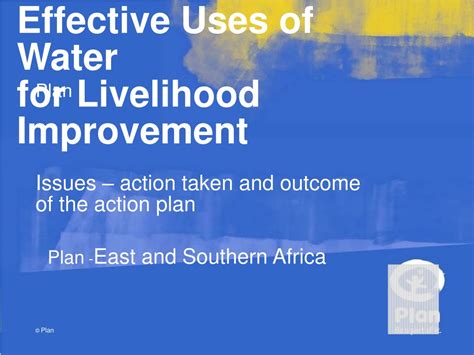 Ppt Effective Uses Of Water For Livelihood Improvement Powerpoint