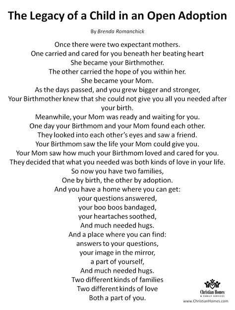 Love This Adaptation Of The Classic Adoption Legacy Poem Since We Want