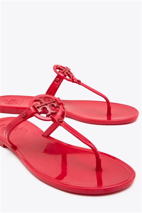 Tory Burch Mini Miller Jelly Thong Sandals In Red Lyst