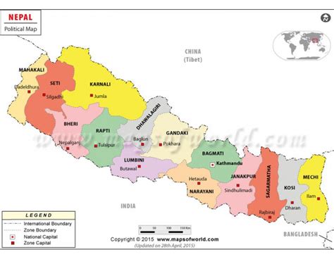 detailed political map of nepal ezilon maps mapdome images