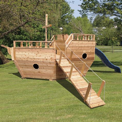 Buccaneers Boat Amish Playset Kit Amish Wood Playset Cabinfield