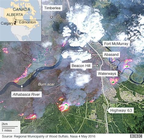 Canada Wildfire Images Show Fort Mcmurray Devastation Bbc News