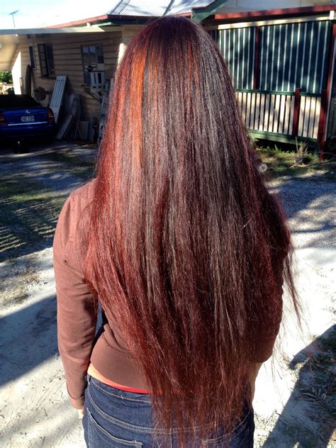 Dark Red Henna On Dark Brown Hair Dye Black Hair Red Red Hair With