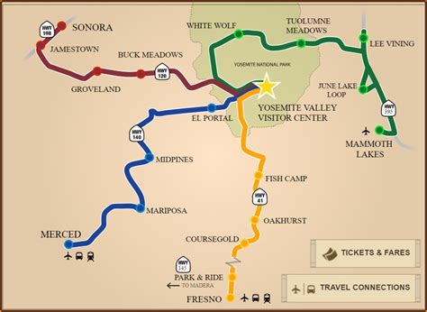 Yosemite National Park Map Guide