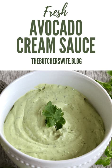 Avocado Cream Sauce Is Perfect For Salads Mexican Dishes Or As A Dip