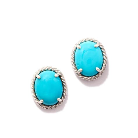 Sleeping Beauty Turquoise Earrings In Sterling Silver 4 60cts Gemporia