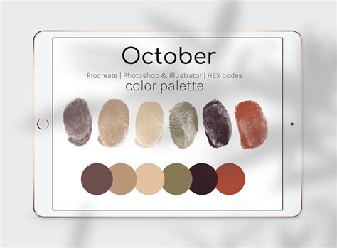 October Color Palette Graphic By Emmaloustudioco Creative Fabrica