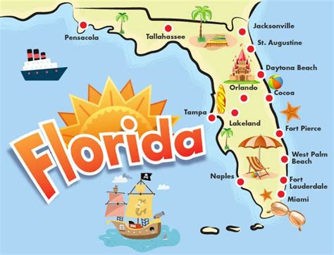 Mapa Flórida | Flórida, Tampa florida, Flórida eua