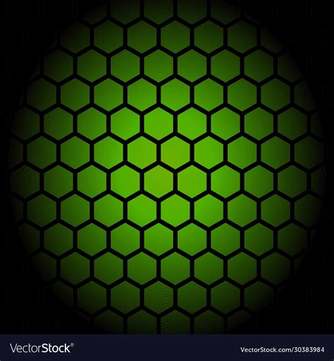 Green Hexagon Honeycomb Pattern Design Royalty Free Vector