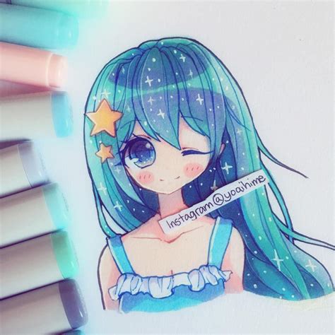 Sky✩ it was supposed to be a normal portrait but then i i'm… copic marker drawings. Pin on drawings
