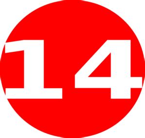 14news is located in evansville, in. Glossy Red Circle Icon With 14 Clip Art at Clker.com ...