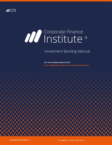 Pdf The Corporate Finance Institute Investment Banking Manual