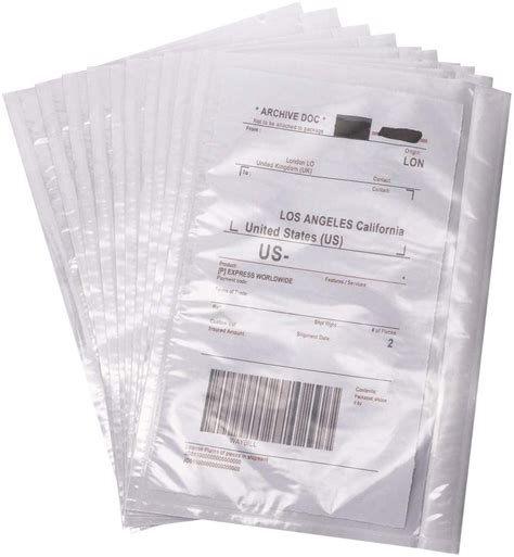 Tupalizy Adhesive Shipping Label Sleeves Packinglistenvelopes Pockets