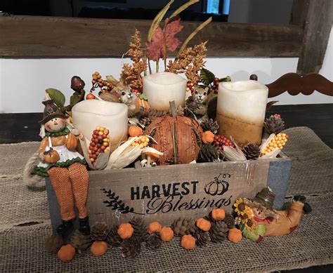 Homemade Farmhouse Table Fall Centerpiece Got Everything From Hobby