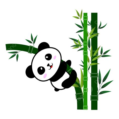 Panda Eating Bamboo Clipart Hd Png Cute Baby Panda Hanging On A Bamboo