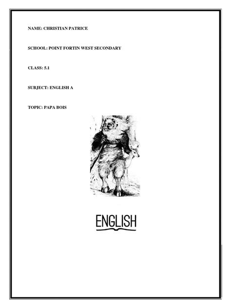 English Sba Trinidad And Tobago Languages