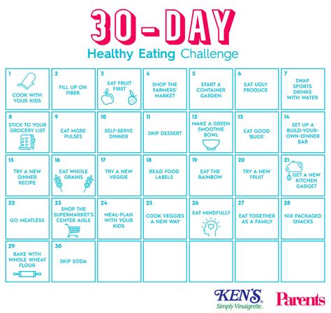 Day Healthy Meal Plan Calendar