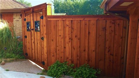 Beautiful fence design ideas can be enriched by bright paint colors. Fence Companies | Lifetime Fence Gallery | Cedar fence, Custom gates, Wood fence