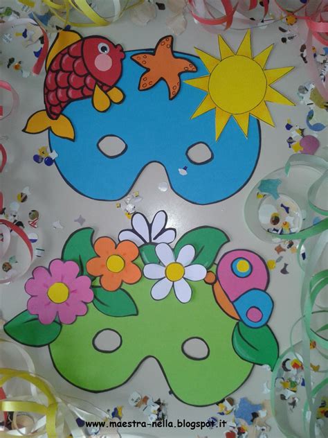 Il gemellaggio della scuola dell'infanzia. maestra Nella: Carnevale - Maschere 4 stagioni