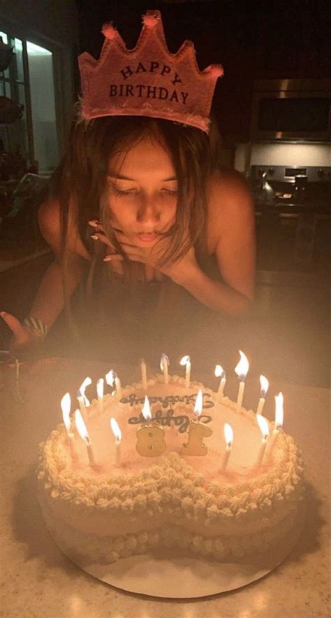 Girl Blowing Birthday Candles Aesthetic Downtown Girl Vibes Bday Party