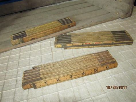 3 Vintage Wood Wooden 72 Folding Rulers Yardsticks Etsy Vintage