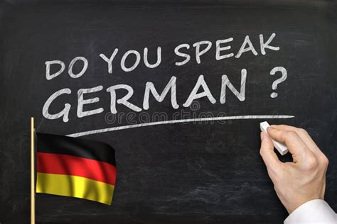 Do You Speak German Text Written On Blackboard Stock Photo Image Of