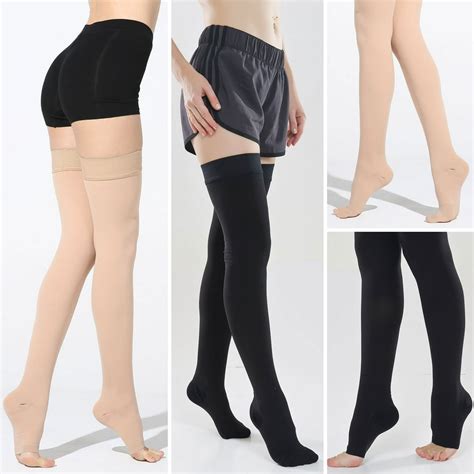 medical thigh high compression stockings support stockings varicose vein circulation unisex s