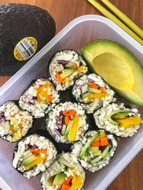 Easy Avocado Mango Sushi Roll Meal Prep On Fleek Recipe Vegan