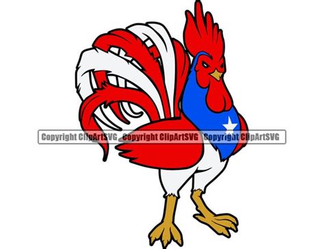 Puerto Rico Rican Rooster Flag Country World Nation Map Sign Etsy
