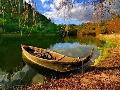 Boat Boats Nature Scenic Water Autumn Lakes