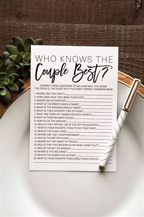 Who Knows The Couple Best Bridal Shower Gamesvirtual Bridal Etsy Fun Bridal Shower Games
