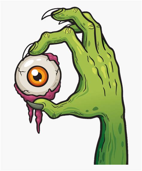 Zombie Hand Holding Eye Free Transparent Clipart Clipartkey