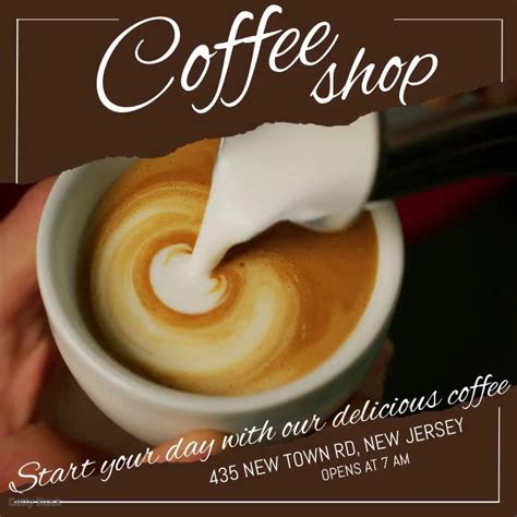 Cafe Coffee Shop Instagram Post Template Postermywall