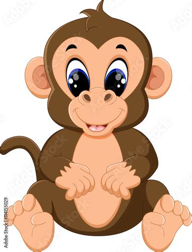 Illustration Of Cute Cartoon Monkey Stock Image And Royalty Free