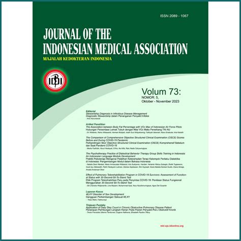 Vol 73 No 5 2023 Journal Of The Indonesian Medical Association