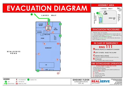 Fire Evacuation Diagram For Your Safety Upwork