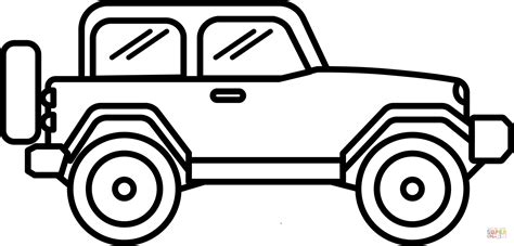Safari Jeep Coloring Page Free Printable Coloring Pages