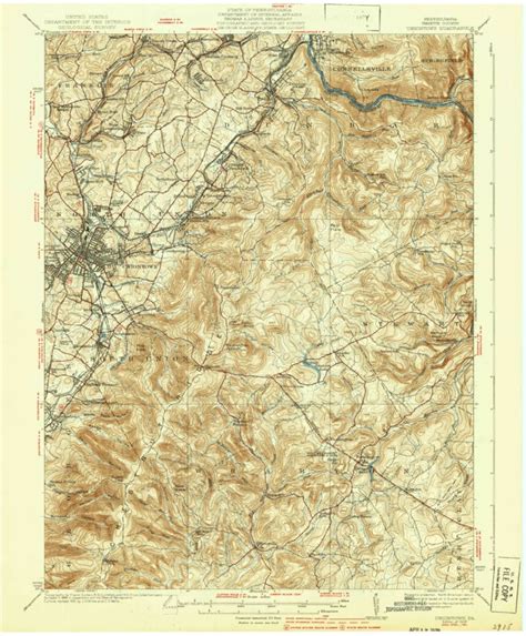 Uniontown Pa 1939 62500 Scale Map By United States Geological