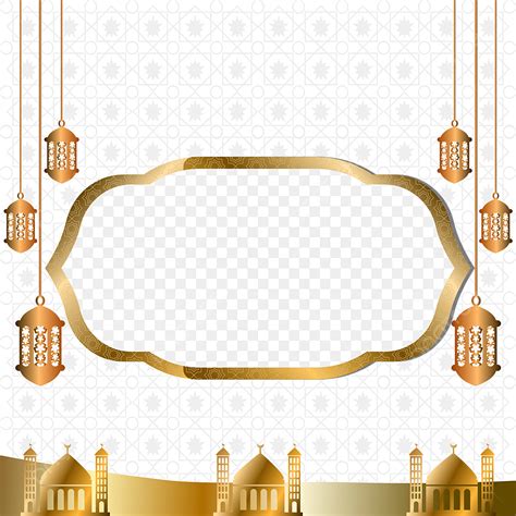 Free Download Frame Png Picture Free Download Golden Islamic Frame On