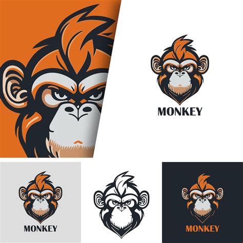 Premium Vector Monkey Mascot Logo Vector