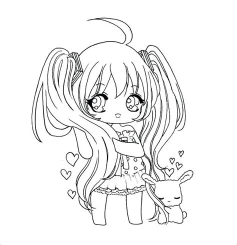 Fox Wolf Cute Anime Coloring Pages Wolf Girl Anime Coloring Page