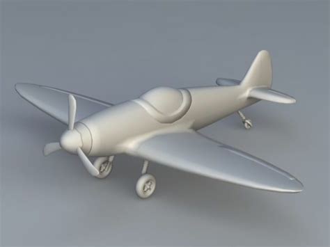 Cartoon Airplane Free 3d Model Obj Open3dmodel 43423