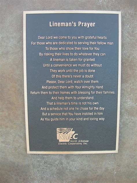 The Linemans Prayer Plaque Flickr Photo Sharing